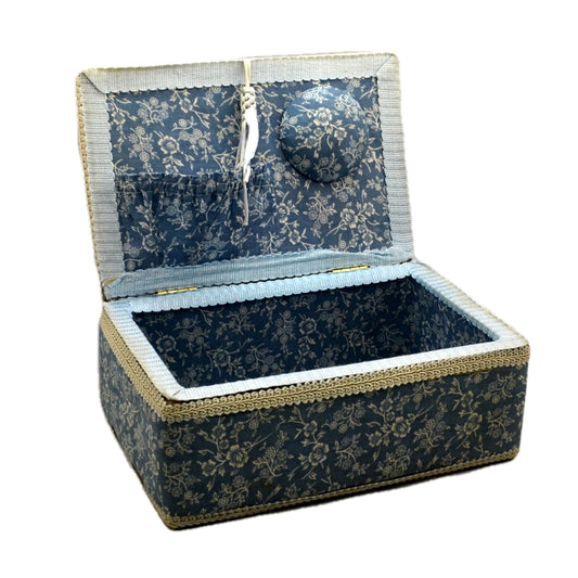 Vintage Lined Needlework Box