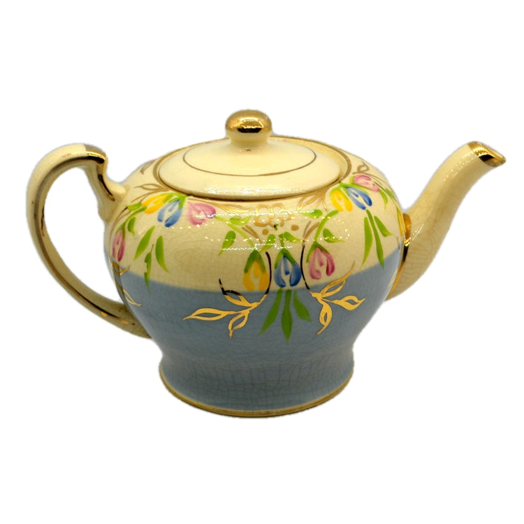 Vintage Lingard Ware Floral China Teapot