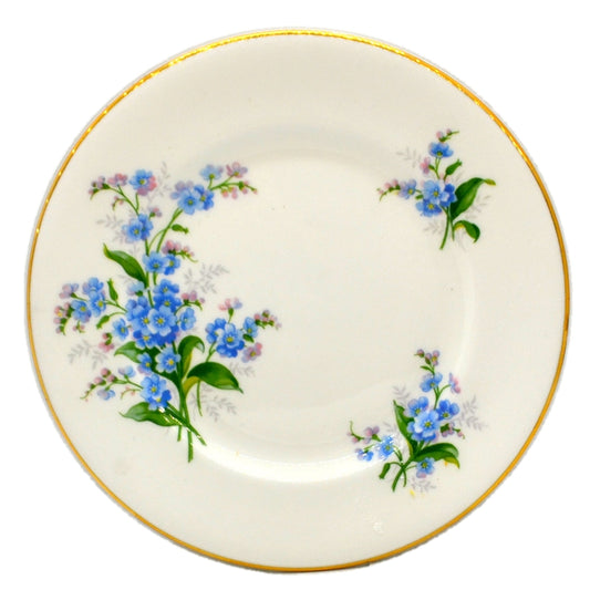 Royal Albert Floral China Forget Me Not Side Plate Gilt Rim