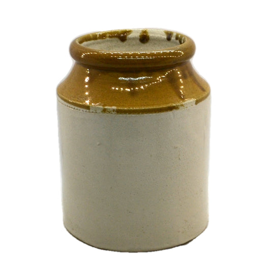 Vintage Salt-Glazed Stoneware Jar 7.75-inch