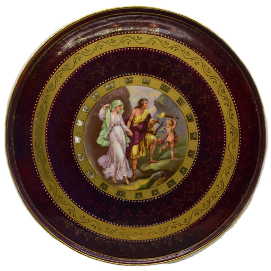 20th Century Reproduction Platter in the Royal Vienna Style