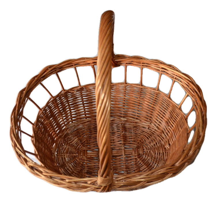 Small Classic English Wicker Open Sided Shopping Basket
