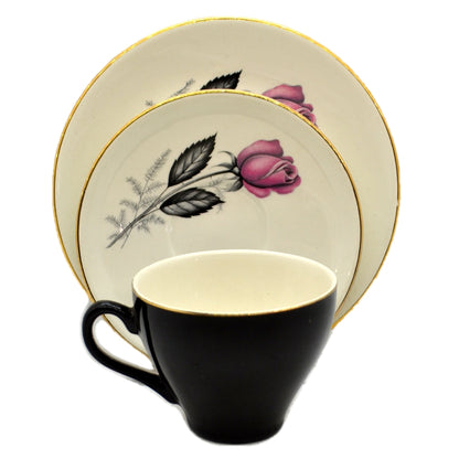 Swinnertons Nestor Velum china Pink Rose bud Teacup Trio