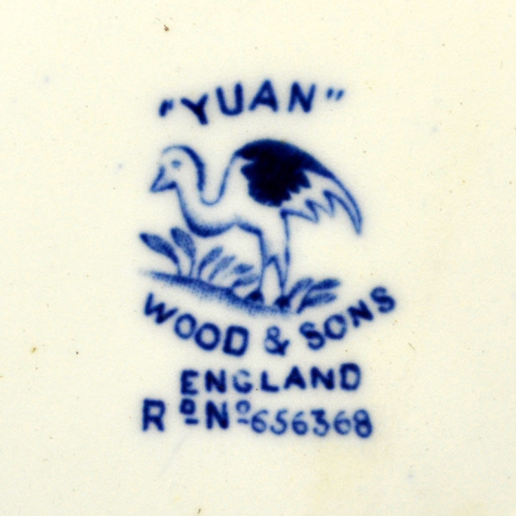 Wood & Sons "Yuan" Blue and White China 6.75-inch Side Plate