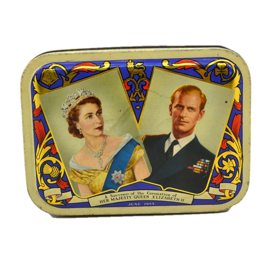 Vintage 1953 Queen Elizabeth Coronation Milady Toffee Tin