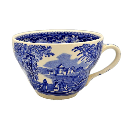 Vintage Masons Ironstone Blue & White Vista China Breakfast Cup