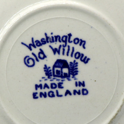 Washington Pottery Blue and White Old Willow China Saucer