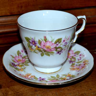 Colclough Wayside teacup and saucer