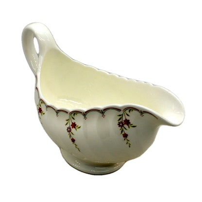 Wedgwood China Pink Garland Gravy Boat