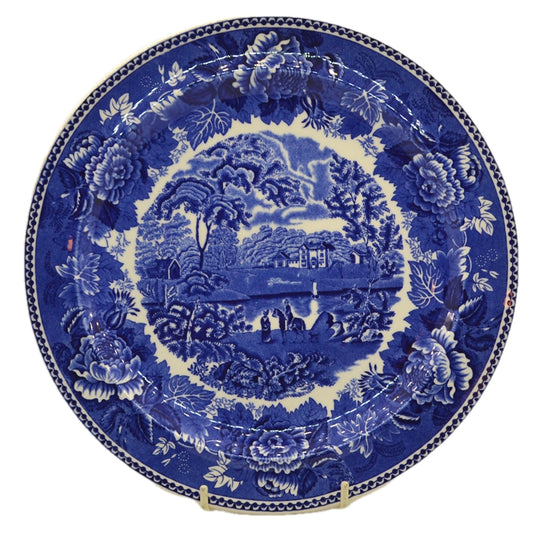 Wedgwood blue and white Landscape dinner plate
