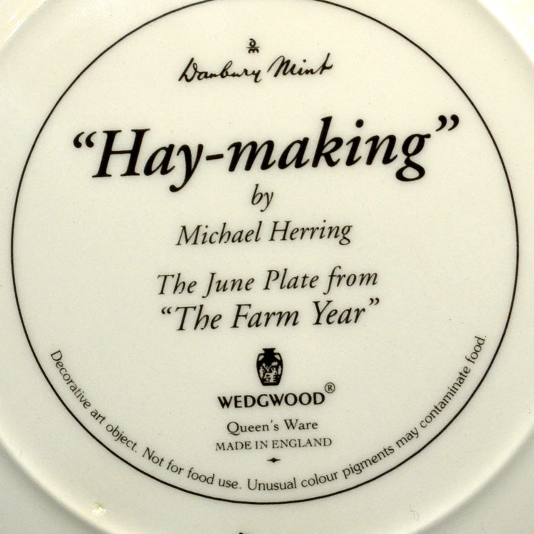 Wedgwood Queens Ware China Hay-Making June marks