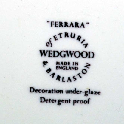 wedgwood ferrara china backstamp