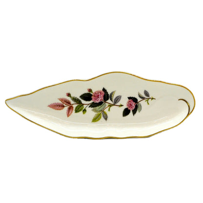 Wedgwood China Hathaway Rose Leaf Trinket Tray