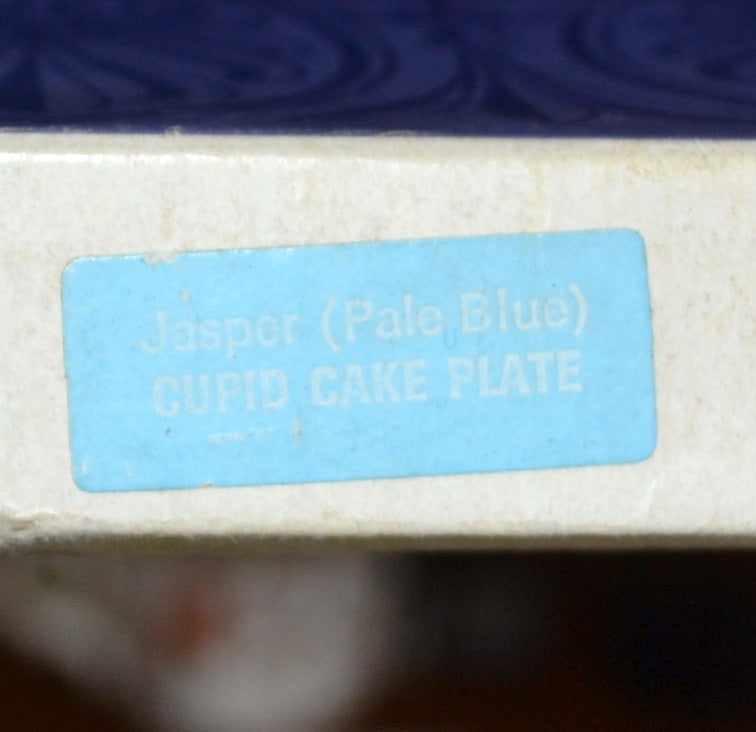Boxed Wedgwood Pale Blue China Jasperware Cupid Cake Plate