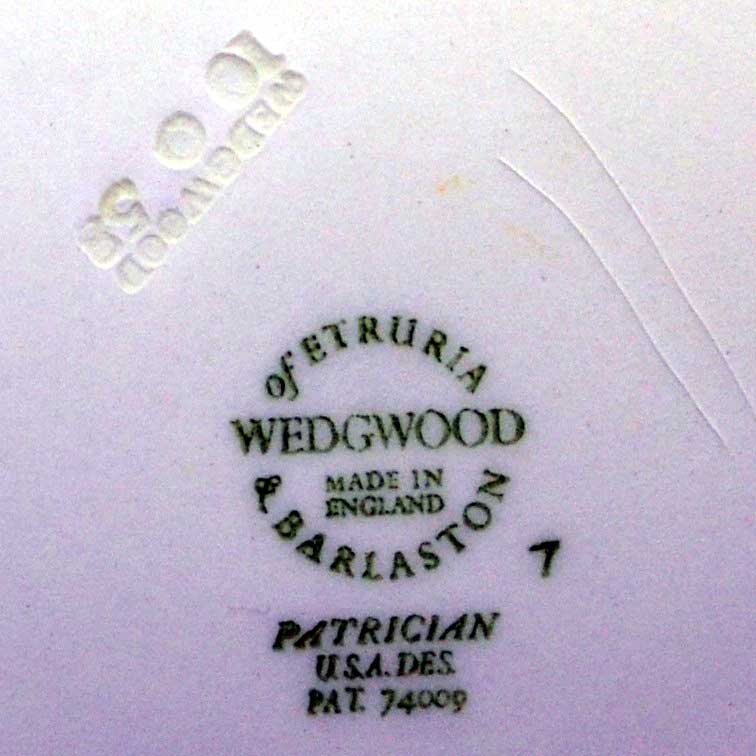 wedgwood china mark date stamp and glaze crack