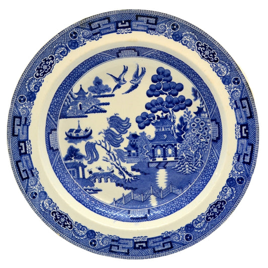 Wedgwood Blue and White Willow china 9.25-inch rimmed bowl