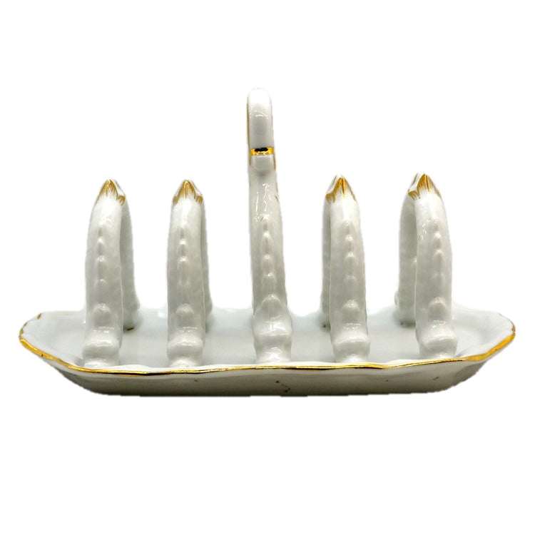 White Porecelain China Dolphin Toast Rack