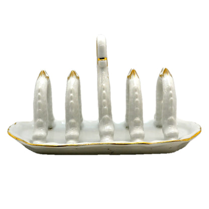 White Porecelain China Dolphin Toast Rack