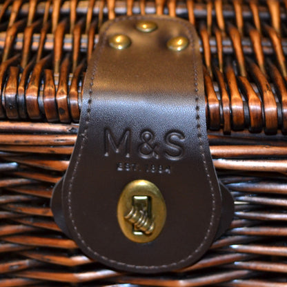 Dark Wicker M&S Hamper Basket 20-inch