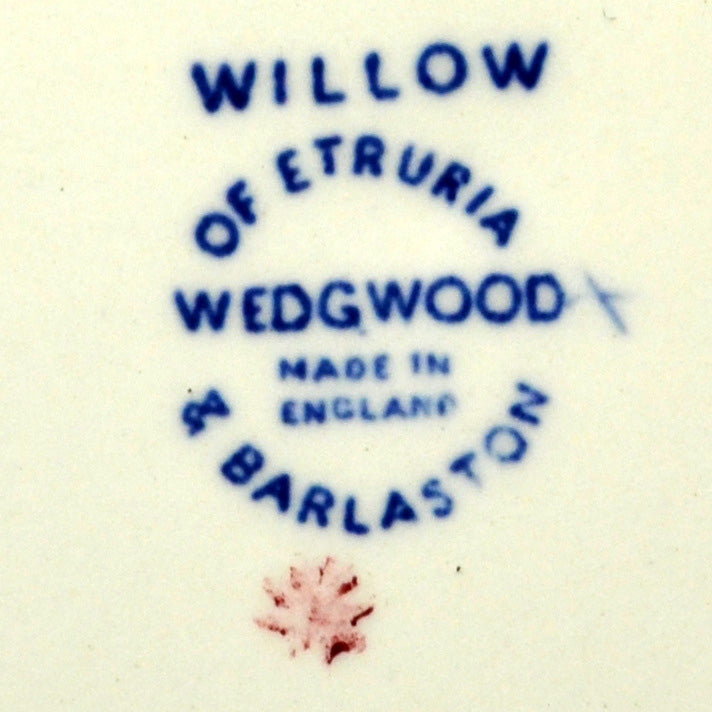 Wedgwood China Blue and White Willow china mark