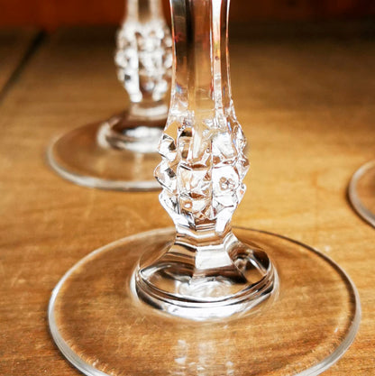 Set of 4 Lead Crystal Small Wine Glasses