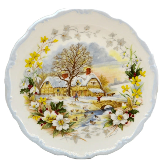 Royal Albert China Cottage Garden Year Series Winter Plate