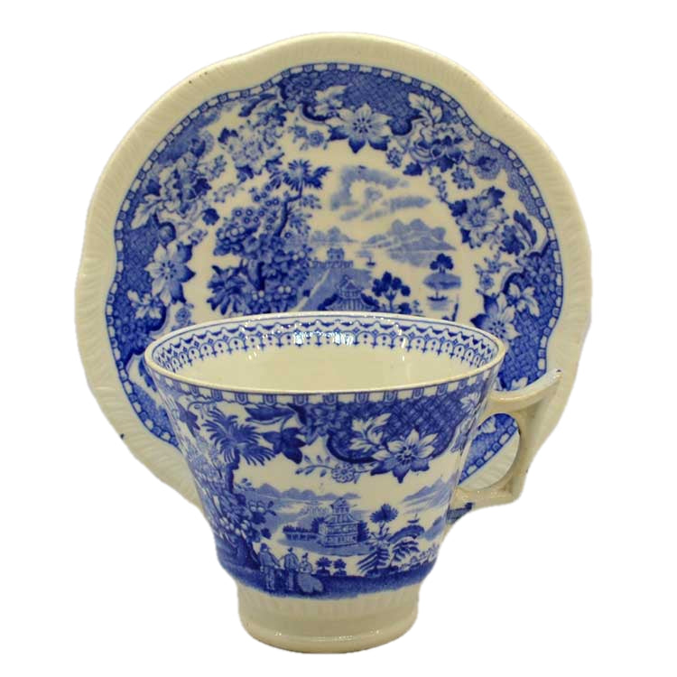 1910-1920 blue seaforth antique china teacups