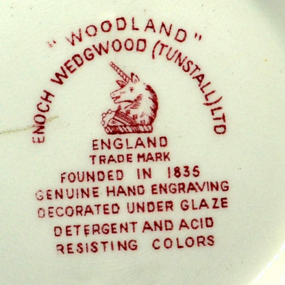 Enoch Wedgwood Woodland Red and White China Pot Holder