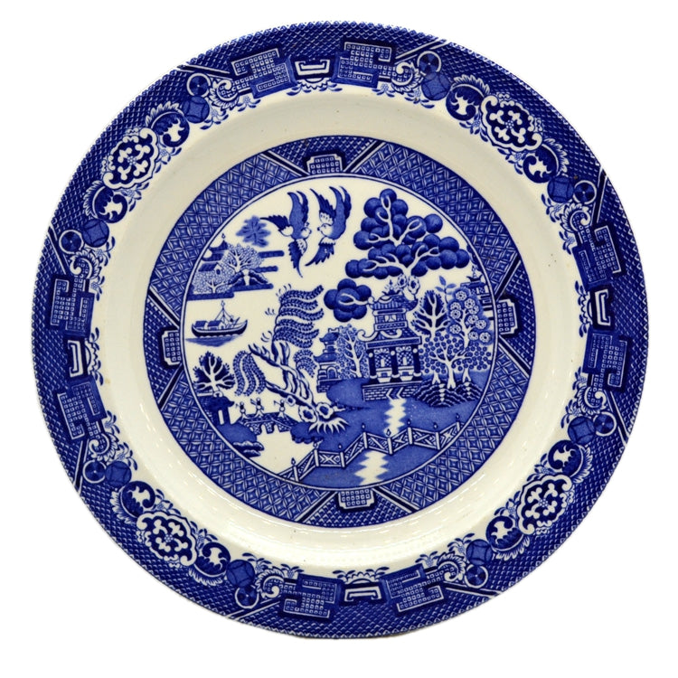Woods Ware Blue and White China Willow Dinner Plate