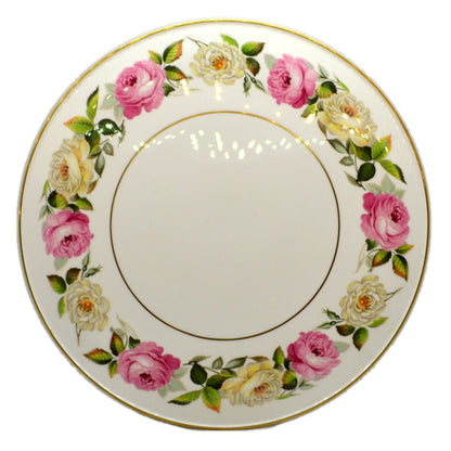 Boxed Royal Worcester Royal Garden Elgar Floral China Cake Plate